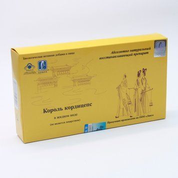 Еліксир Кордіцепс Король від Ліке в рідкому вигляді 4 флакони по 30мл у коробці tov-1281 фото