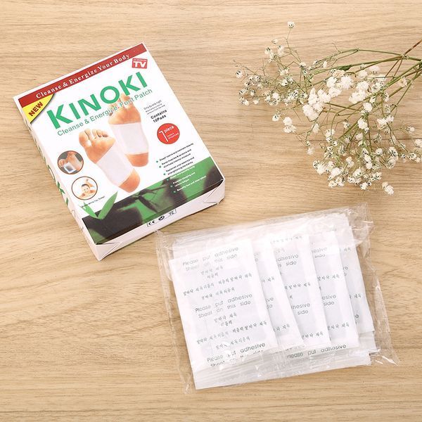 Пластирі на стопи від токсинів Kinoki з турмаліном та хітозаном, антиоксидантні пластирі 10 штук упаковка tov-1300 фото